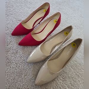 Nine West Red Heels Size 9
